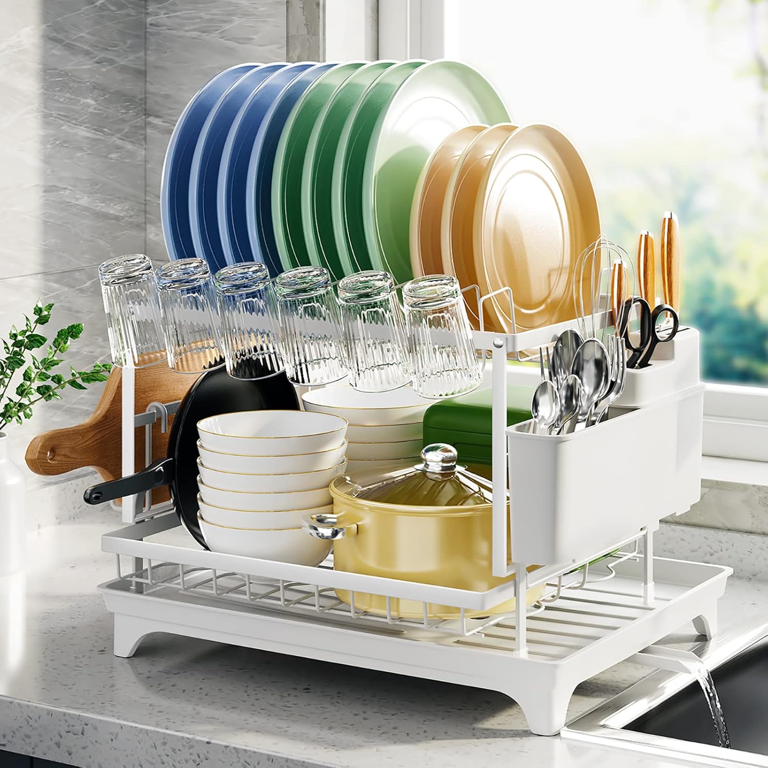 kenvc Dish Drying Rack,Large Dish Drying Rack，Dish