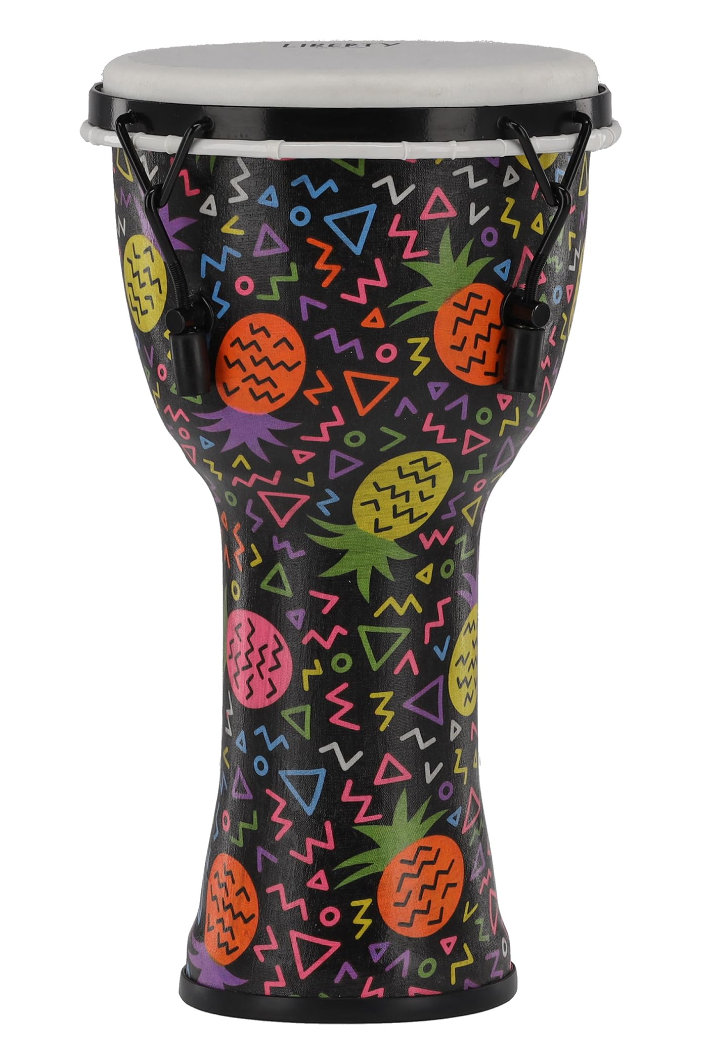 GEWA Liberty Djembé Mechanically Tuned - Diameter: 8" (20.3 cm), Height: 16.5" (41.2 cm) - Number of Tension Hooks: 4 - Pattern: Pineapple