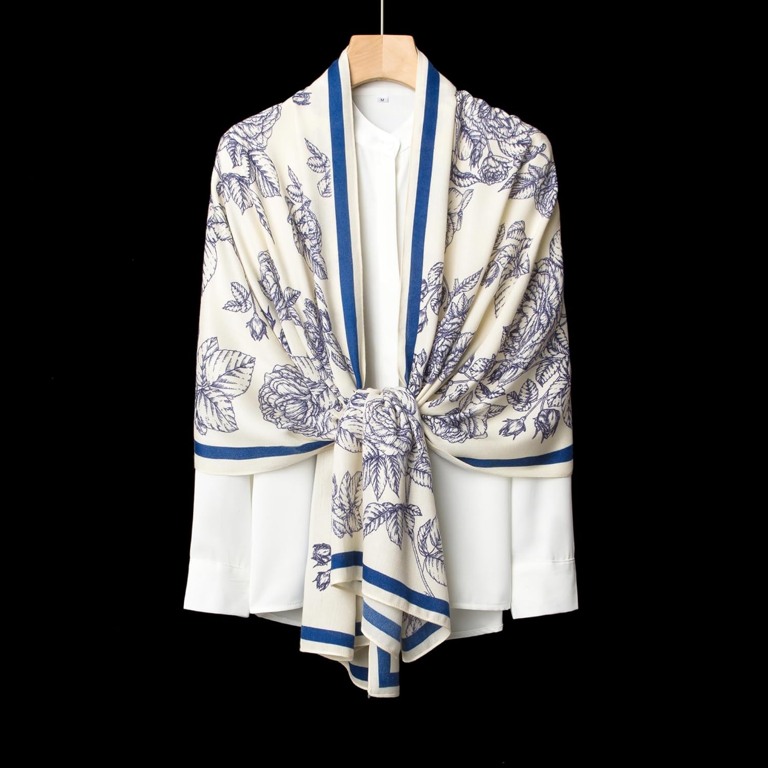 Women's Oversized Pashmina Scarf - Luxurious Wool Feel Shawl Wrap, Warm Winter Accessory with Gift Packaging - Image 8