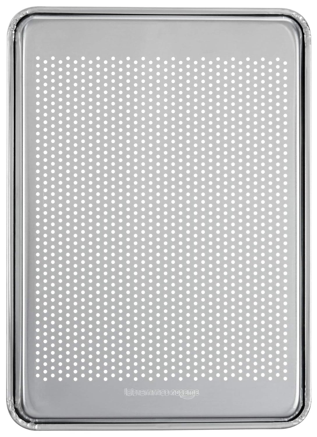AmazonCommercial Perforated Aluminum Baking Sheet Pan, 1/2 Sheet, 17.8 x 12.9 Inch, Pack of 2
