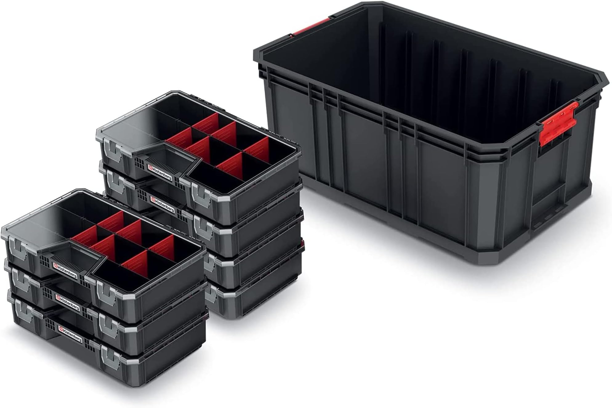 7-Piece Assortment Box for Small Parts and Tool Box Storage Box with Dividers 520 x 329 x 210 mm