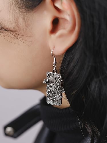 Miniatura 7 de HAQUIL Pendientes colgantes retro vintage, regalo de joyería para mujer, Zinc, No es una piedra preciosa