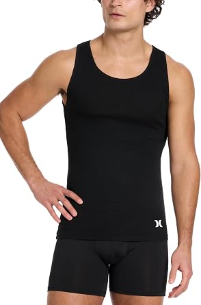 Hurley Men's 5-Pack Cotton Classic Rib Tank