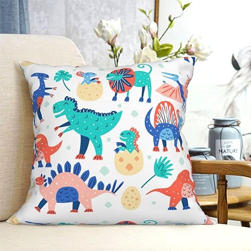 Miniatura 4 de Aimeryup Throw Pillow Covers 20x20 Inch Cute Dinosaurs Decorative Pillow Covers Cushion Covers cojines decorativos para sala Pillow Cases Cute Throw