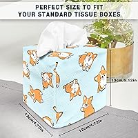 Vista 111 de Tissue Box Cover Square Decorative Tissue Box Holder Cute Funny Cube Tissue Case Cover-Alpaca Tissue Box Cover