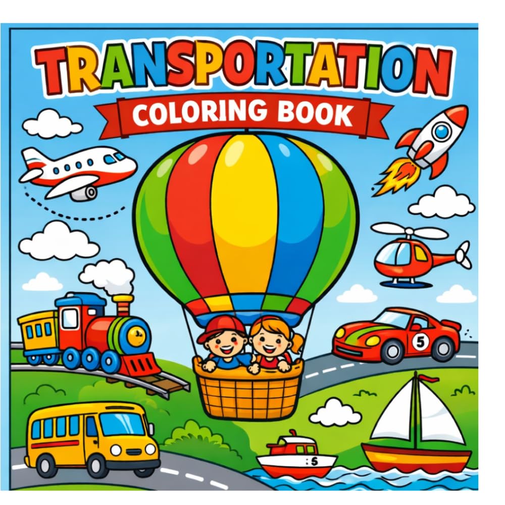 TRANSPORTATION COLORING BOOK