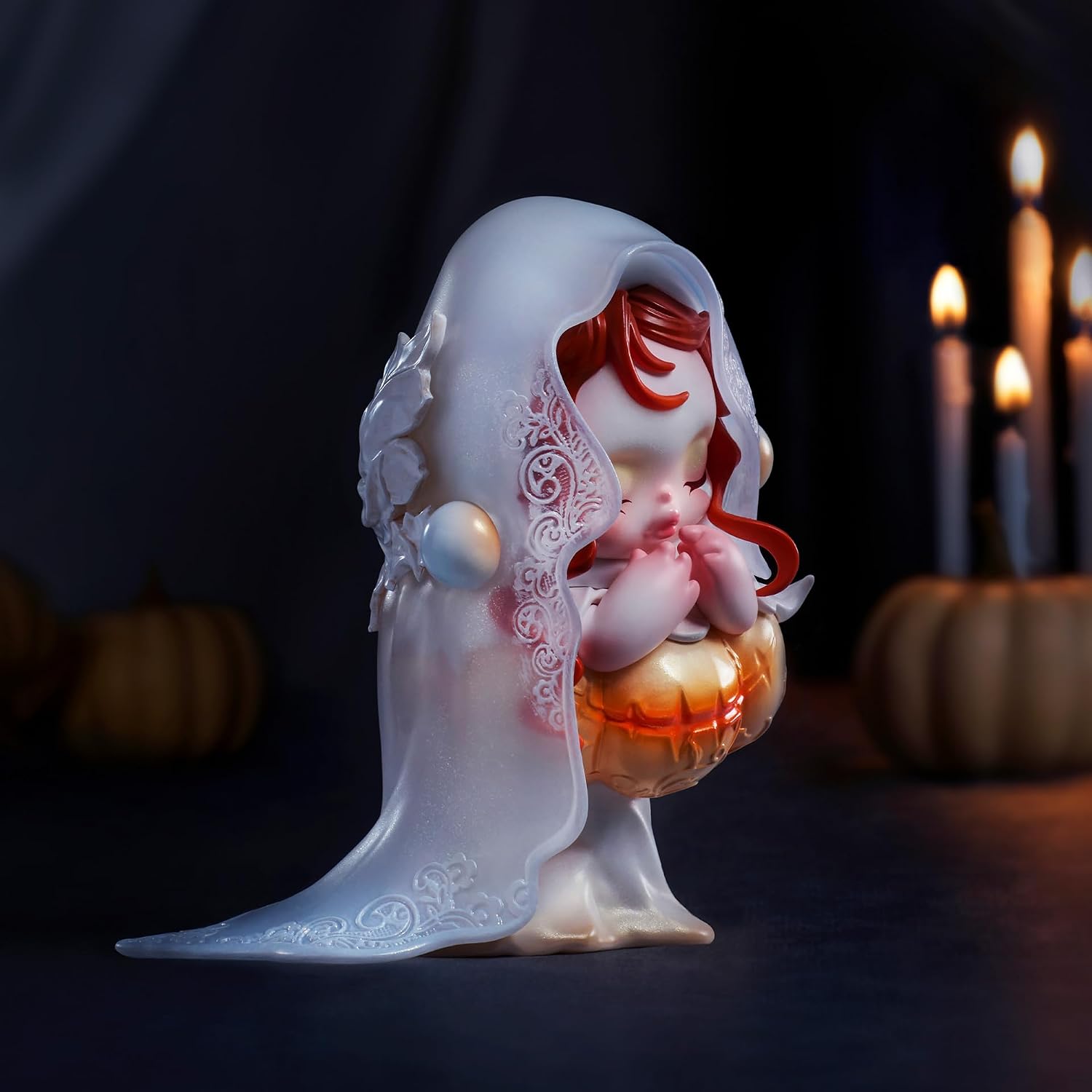 POP MART SKULLPANDA Covenant of The White Moon Figure, 3.94 inches Height, Toys for Modern Home Decor, Collectible Toy Set for Desk Accessories
