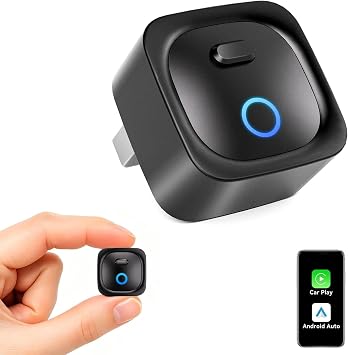 2-in-1 Wireless Carplay Adapter, Instant 2-Phone Switch, Plug and Play | Convert Wired to Wireless Carplay & Android Auto, Auto Reconnect, Compatible with iPhone and Android, OTA Upgrade