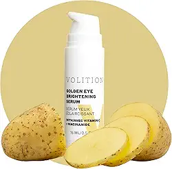 Volition Sérum Iluminador Beauty Golden Eye - Regenerador De Rugas Com Enzimas Naturais Para Ajudar A Levantar E Firmar Área Dos Olhos. Peptídeos Uma Pele Visivelmente Mais Firme, Vegano (15 Ml / 0,