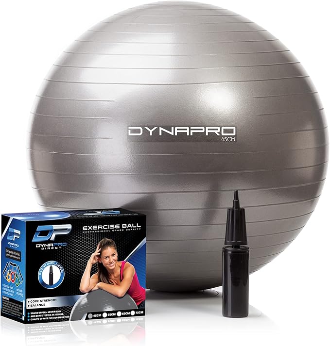NEWDynaPro Direct Exercise Ball With Pump Gym Quality Fitness Ball Aka