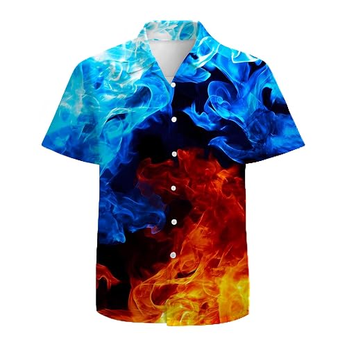 Hawaiian Shirts for Men Short Sleeve Aloha Beach Shirt Summer