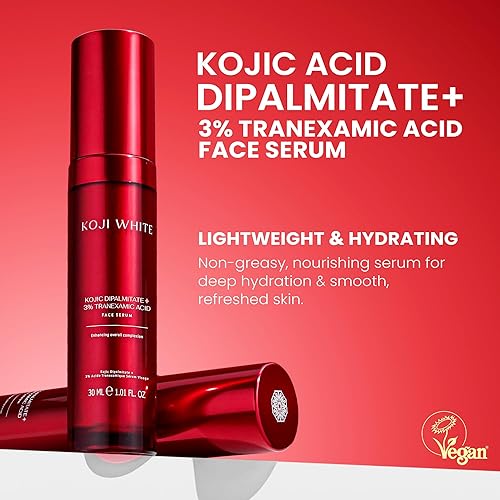Miniatura 3 de Koji White 2% Kojic Acid Serum + 3% Tranexamic Acid, 5% Niacinamide | Hydrating Facial Soothing Moisturizer for Uneven Skin - Vegan Skin Care,
