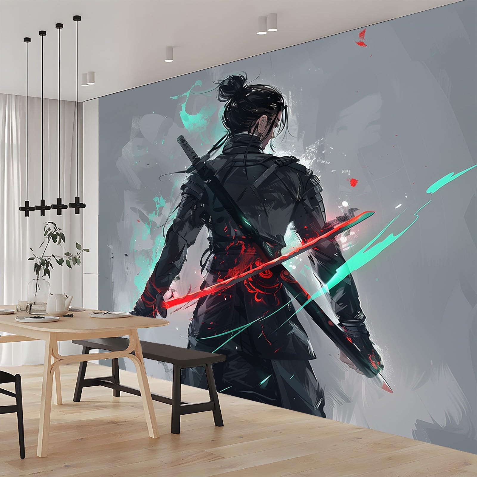 Fototapete Japanische Anime-Charaktere 300x210 cm Vlies Tapete 3D Effekt Moderne Wandtapete Dekoration, für Wohnzimmer Schlafzimmer TV-Hintergrund Wanddeko Wallpaper
