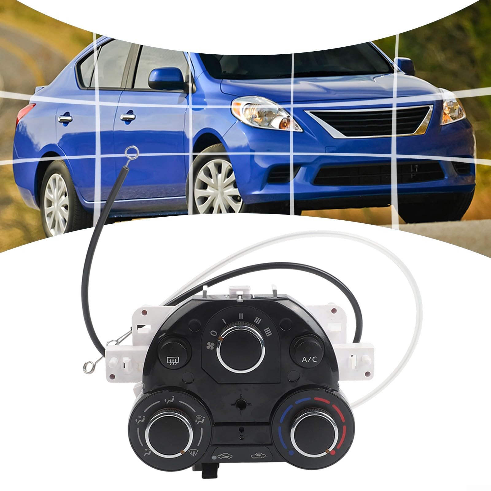 Pannello interruttori per aria condizionata auto, pannello di controllo del riscaldatore CA per Nissan per Versa per Micra 2012-2018 27510-1HM5A