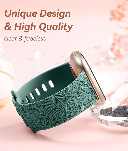 Miniatura 2 de Odbeai Correas para Fitbit Versa 4 para mujerFitbit Versa 3 bandas mujeresFitbit Sense BandsFitbit Sense 2 bandas, lindo y elegante patrón floral