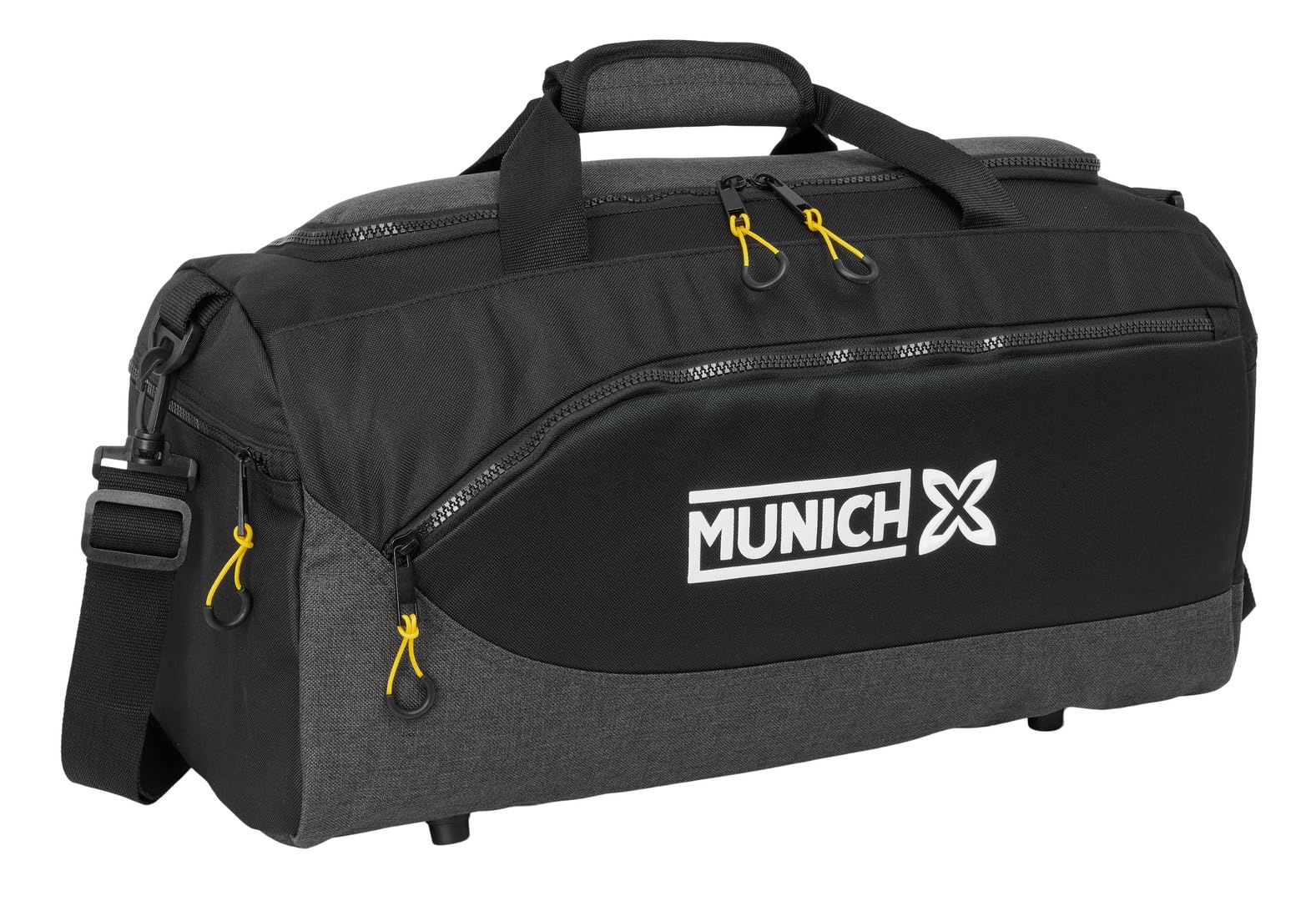 Safta Munich Topo – Sports Bag, Backpack, Ideal for Children of Different Ages, Comfortable and Versatile, Quality and Resistance, 50 x 25 x 25 cm, Black/White, M, Casual