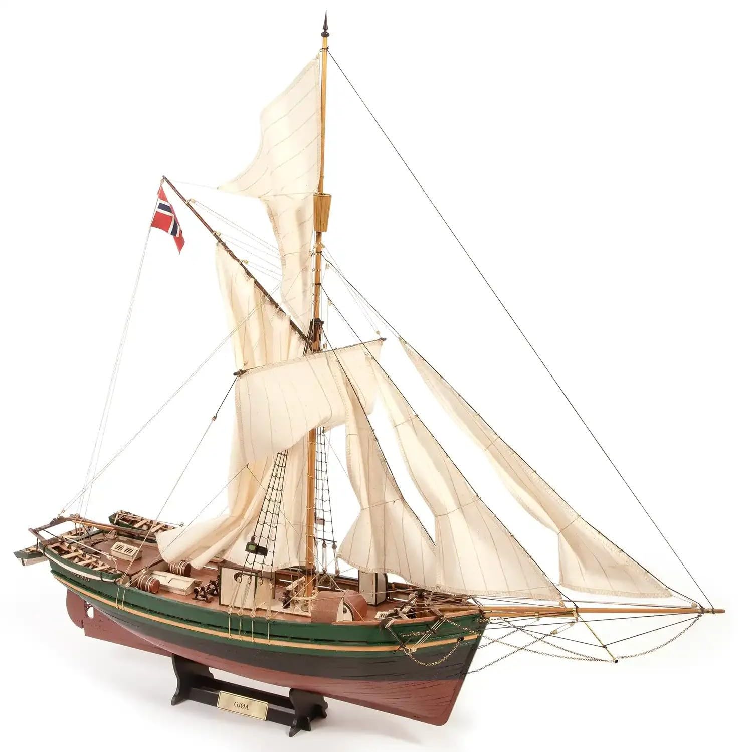 Occre Gjøa 12016 Modellbausatz Schiff aus Holz, Maßstab 1:45, Segel inklusive, Kit aus Holz und Metall zum Bauen, 725 x 665 x 295 mm