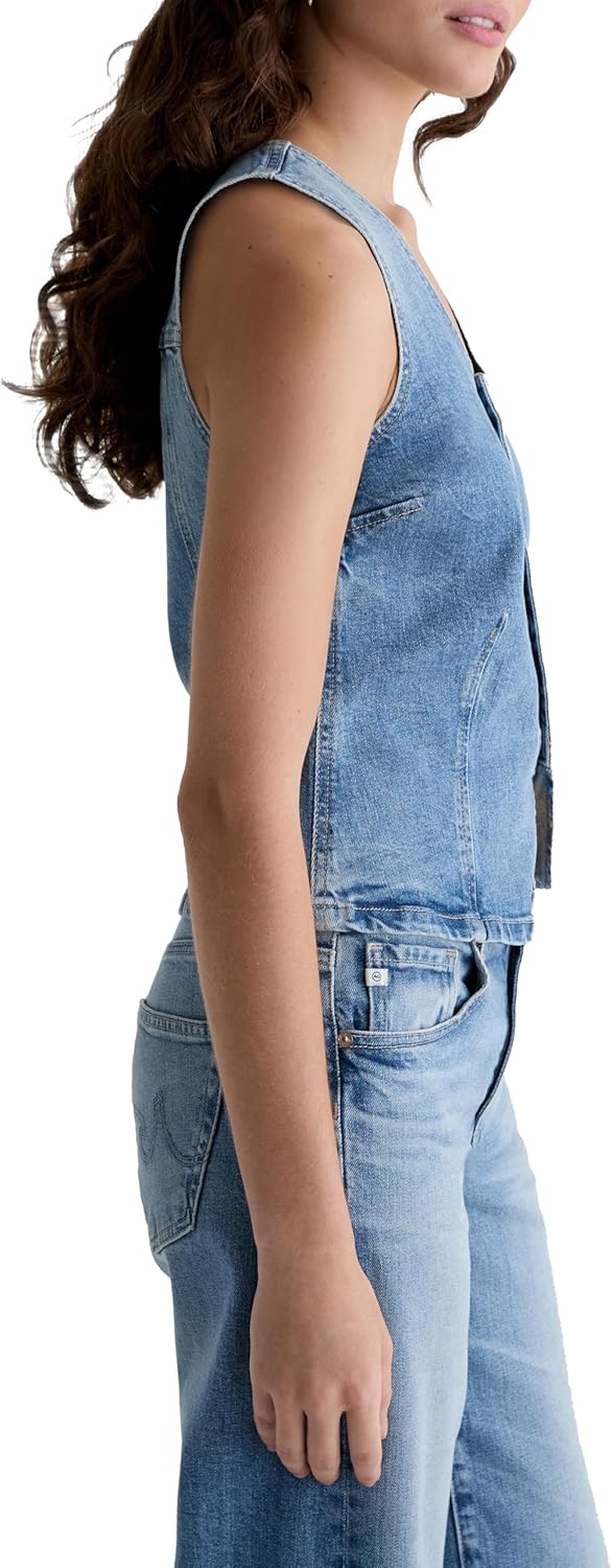 AG womens Teagan Fitted Denim Vest - Image 3