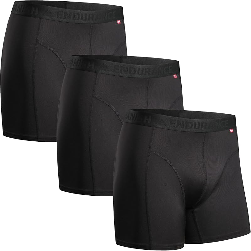 DANISH ENDURANCE Boxer Uomo Sportivi 3 Paia