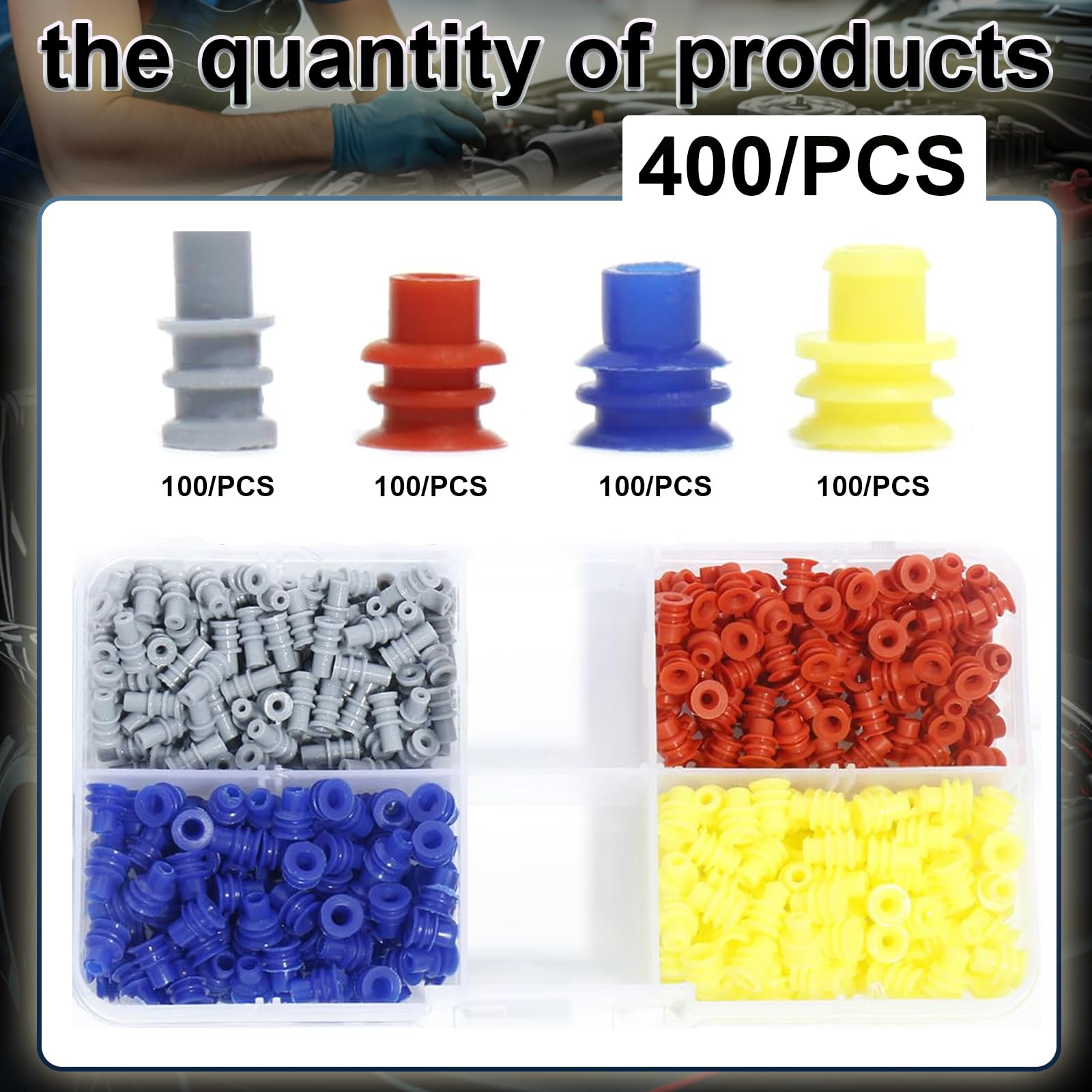708 Pezzi Set di Capicorda a Crimpare Connettori per Auto, Pin del Connettore 1/1,5/1,8/2,2/2,3/2,5/2,8/3,5 mm Maschio e Femmina, Spina Impermeabile e Strumento di Rimozione, Per Auto Moto Barche