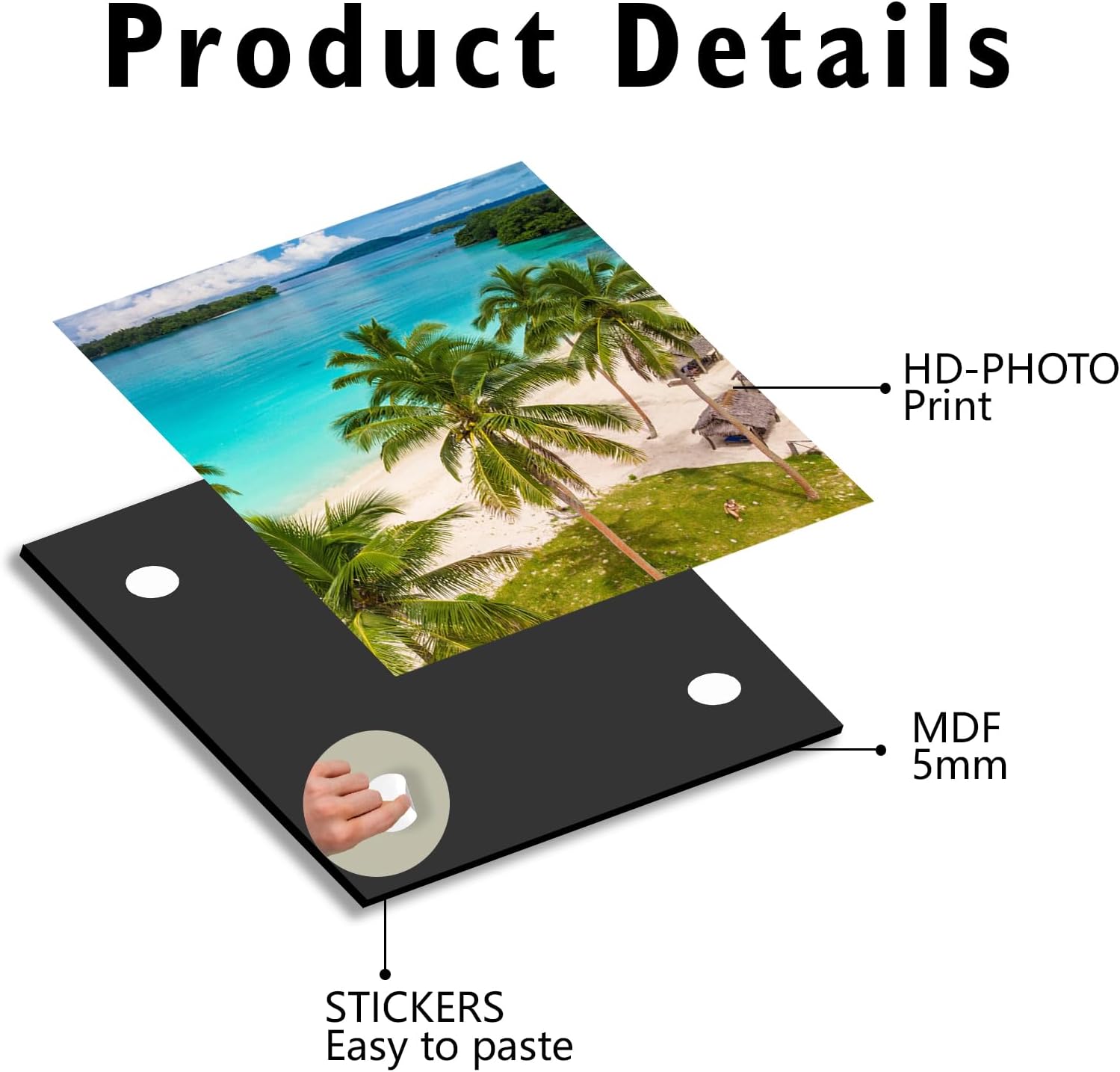 JOXOFO Custom Photo Tiles Personalized Peel and Stick Picture Frames Mix Tiles for Collage Wall Decor Storyboards Photo Prints Gift for Family and Friends 7pcs