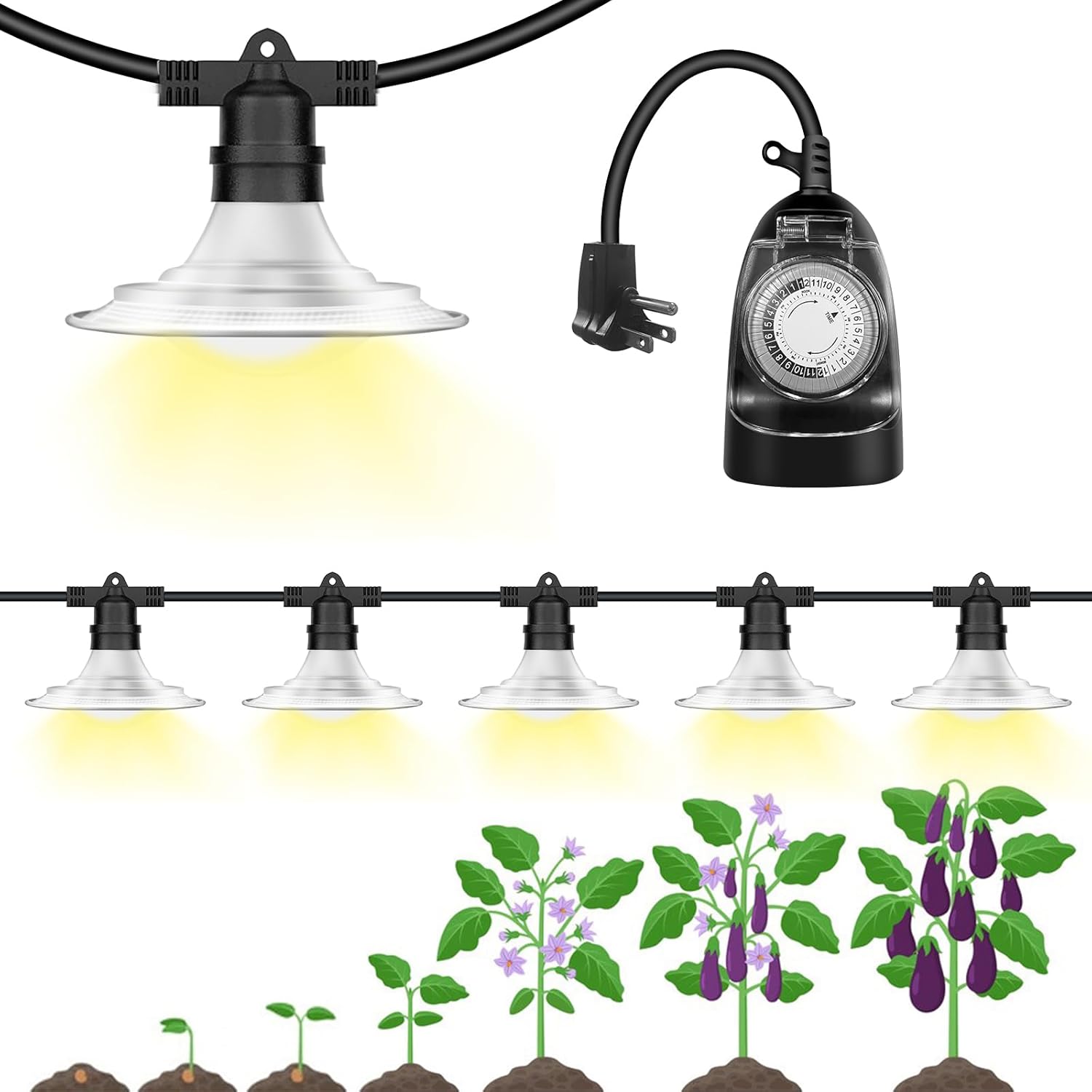 SEEYANG Grow Lights for Greenhouse LED Outdoor Grow