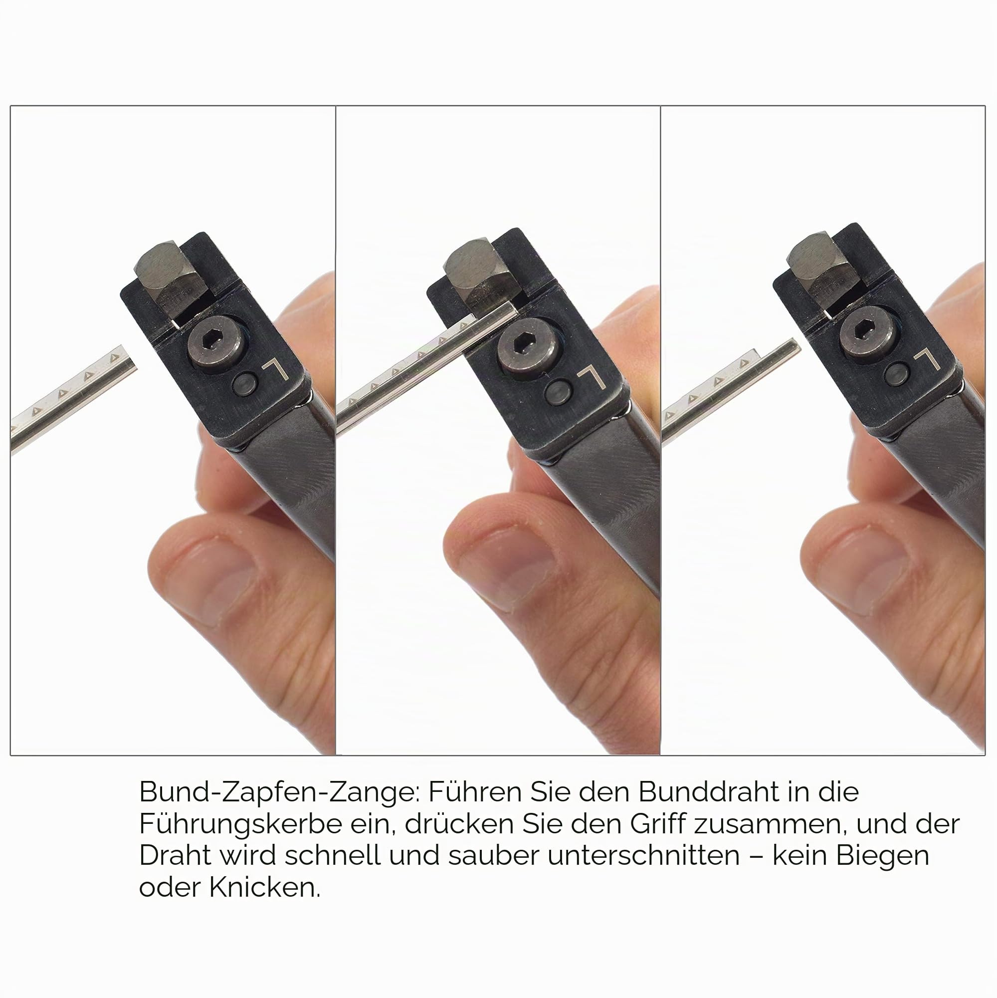 StewMac – Professionelle Bundzange (Tang Nipper) für Gitarre & Gitarrenbau, Werkzeug zum Ausklinken des Bundstegs bei Instrumenten mit Binding, Präzision