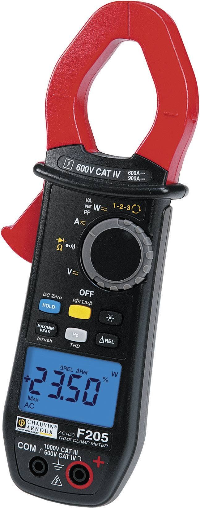 Pince ampèremétrique multimètre portable numérique Chauvin Arnoux F205 Cat III 1000 V, CAT IV 600 V Affichage (Counts) :