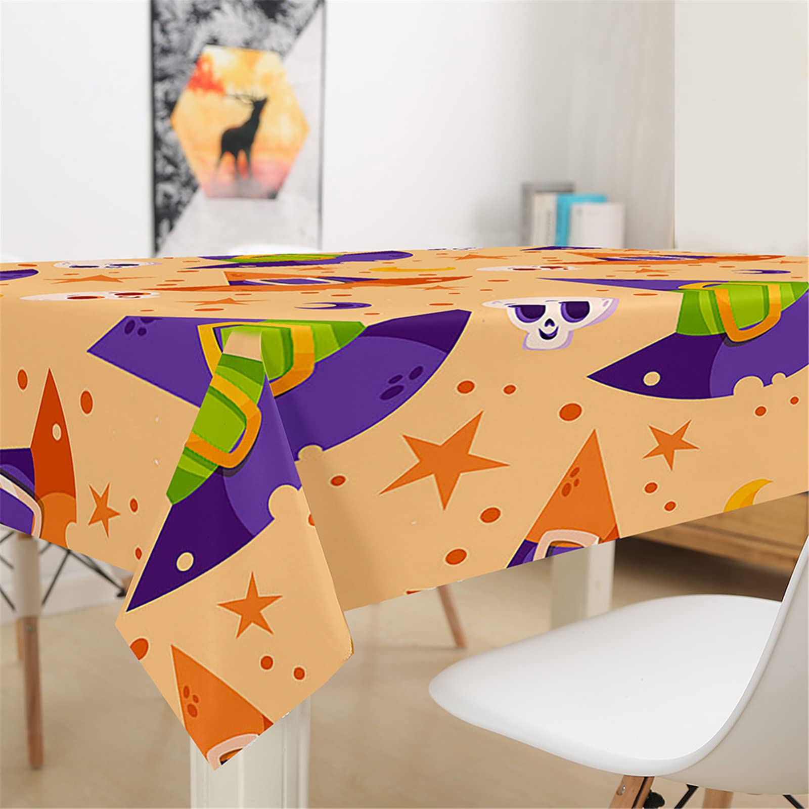 Tovaglia Rettangolare 3D Halloween 90x90 Cm – Impermeabile, Antimacchia, Lavabile – Tema Graffiti
