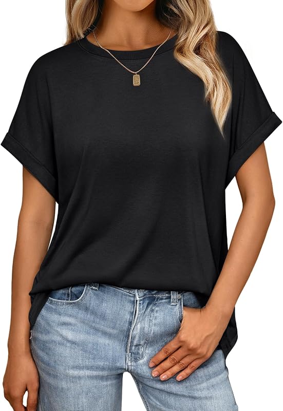 Camisetas de manga corta extragrandes para mujer AUTOMET Camisetas de verano