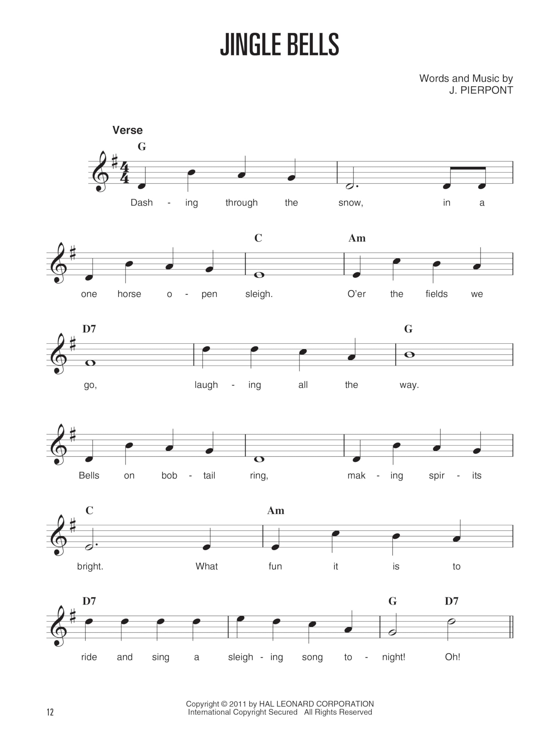 Easy Pop Christmas Melodies