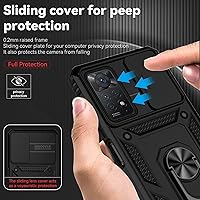 Vista 5 de Cyberland Xiaomi RedMi Note 11 PRO 4G5G Funda deslizante Lente de cámara de grado militar con cubierta magnética para Xiaomi RedMi Note 11 PRO 4G5G