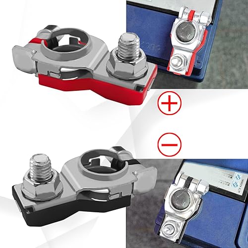 Miniatura 5 de Msyuusr Terminales de batería de automóvil para Nissan, terminales de batería positivos y negativos, terminales y extremos de batería de repuesto