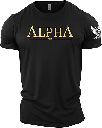 GYMTIER Alpha Gold - Spartan Forged - Men's Gym T-Shirt - Bodybuilding Workout Top