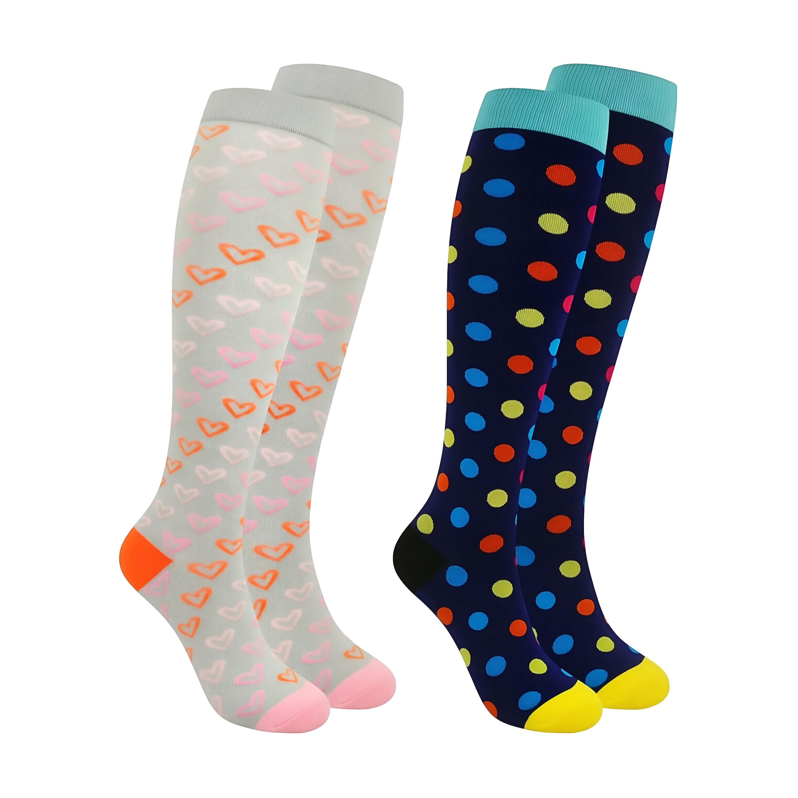 Losvcbcx Kompressionsstrümpfe,2/4/6/7 Paar Kompressionssocken für Damen und Herren mit 15–20 mmHg sind die besten Sport- und Medizinstrümpfe für Krankenschwestern auf Flugreisen