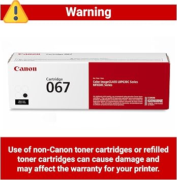 Canon Genuine 067 Black Toner Cartridge Compatible with LBP633Cdw,LBP632Cdw,MF652Cdw,MF653Cdw,MF654Cdw,MF656Cdw,(Pack of 2)