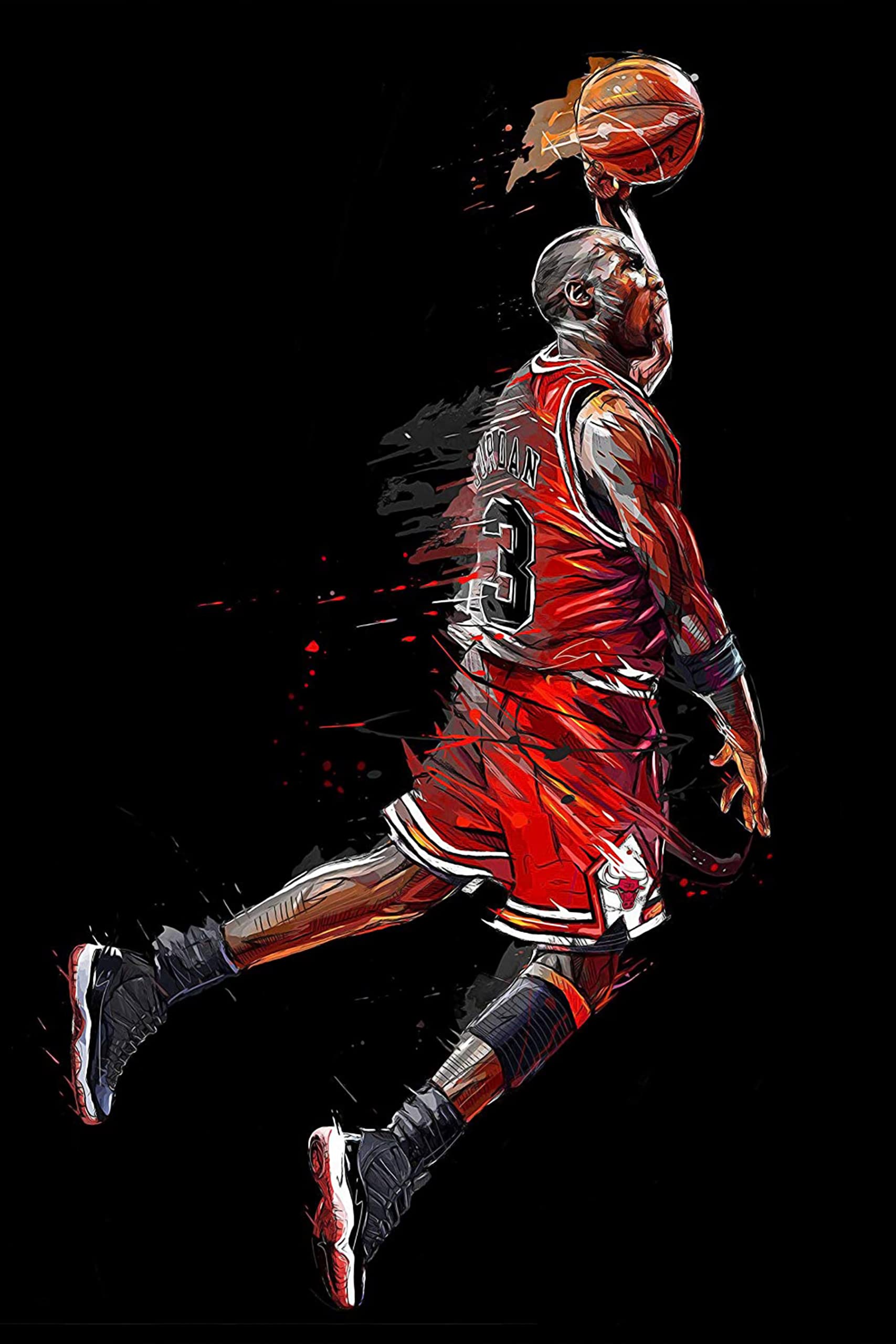 GREENWORLDDECOR Michael Jordan Posteri Fly Dunk Basketbol Duvar 12