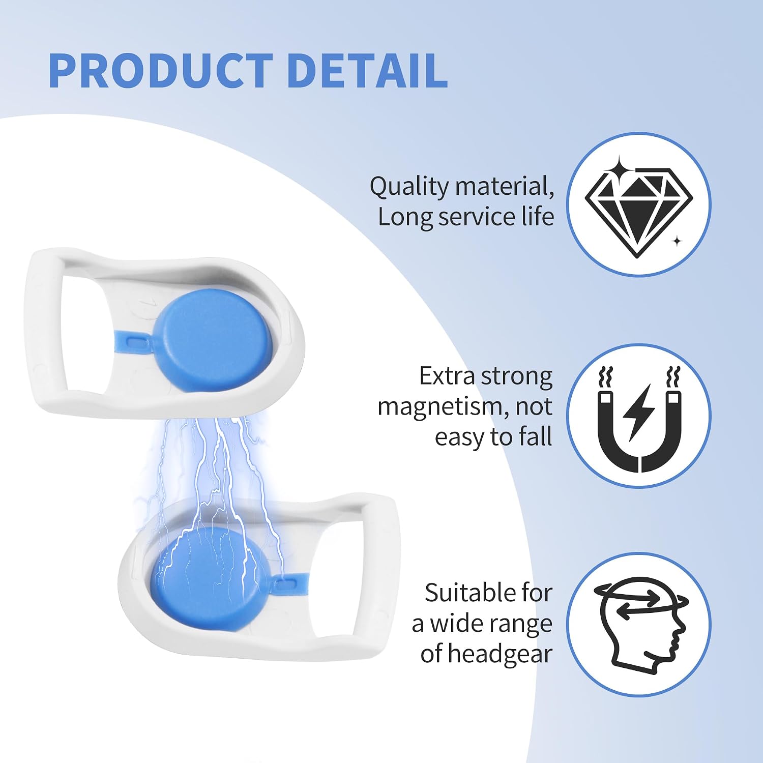 Upgraded Magnetic Headgear Clips for Airfit Airtouch F20/N20/F30/F30i/F40 Masks - Stronger Magnets, Quick-Release, Easy Snap-On - 2 Pairs Headgear Clips Set image 4
