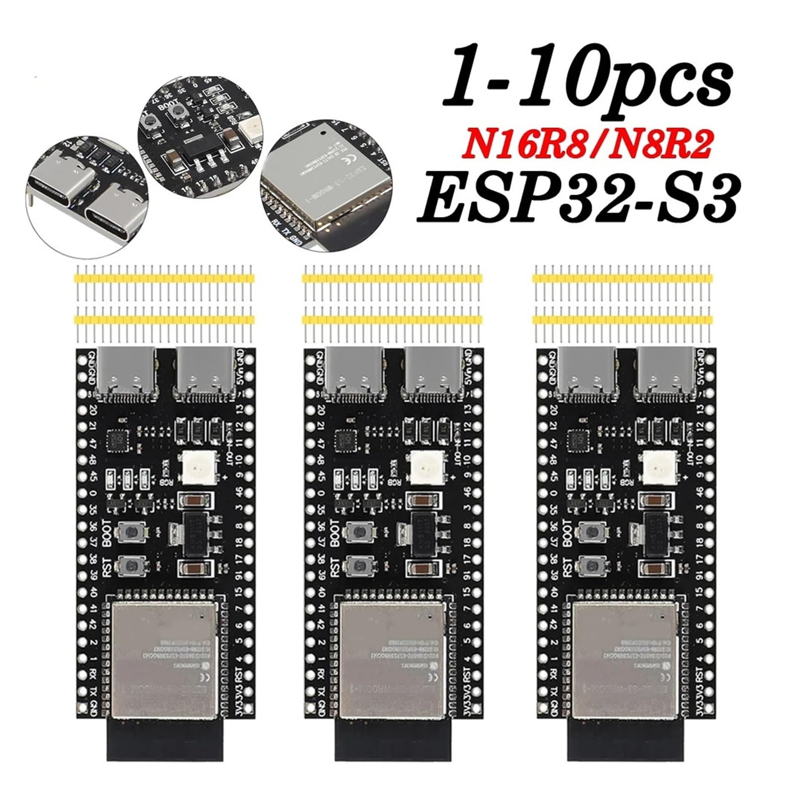 ESP32-S3 płytka rozwojowa 2,4 G moduł do ESP IDF ESP32-S3-WROOM-1 N8R2