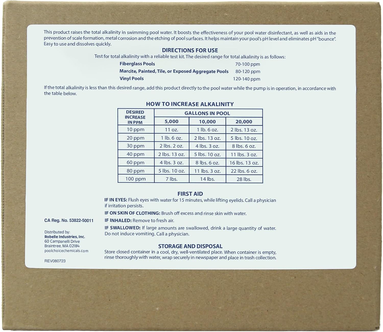 SpaChoice 25-Pounds Premium Alkalinity Up for Pools, Alkalinity Increaser for Swimming Pools, 100% Sodium Bicarbonate