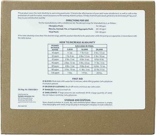 Miniatura 10 de SpaChoice Paquete de 2 libras de alcalinidad premium, aumento de alcalinidad para bañera de hidromasaje, 100% bicarbonato de sodio, fabricado en