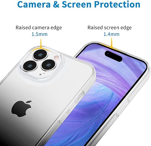 Miniatura 3 de JJGoo Compatible con iPhone 15 Pro Funda transparente, suave y transparente Fiexible TPU funda para teléfono, a prueba de golpes, funda delgada para