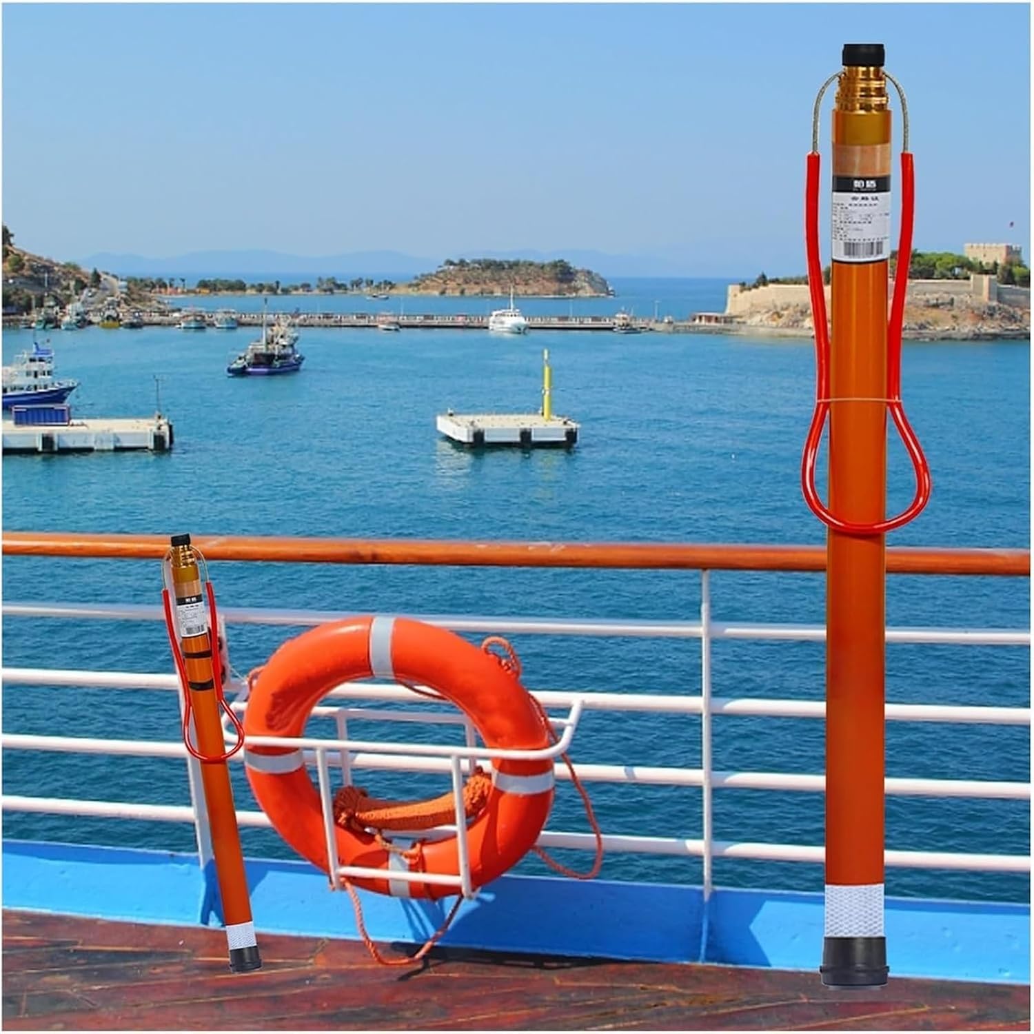 Pool Rescuer Portable Retractable Pool Rescue Pole with Night Luminous Reflective ...