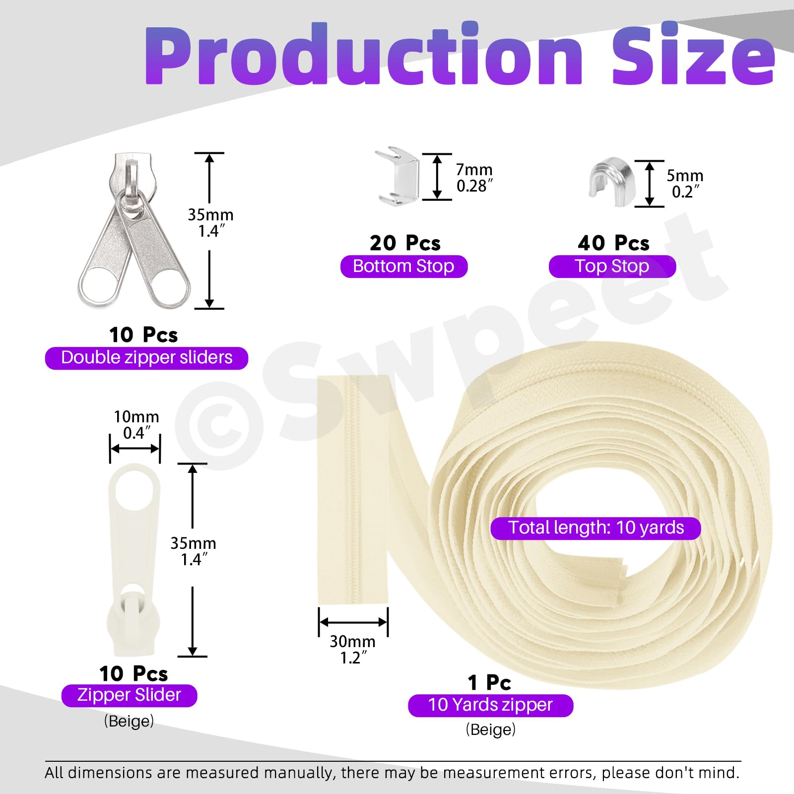 Rouleau De 5 Mètres De Fermeture Nylon 5 Mm Avec Tirettes Coeurs - Or Lurex