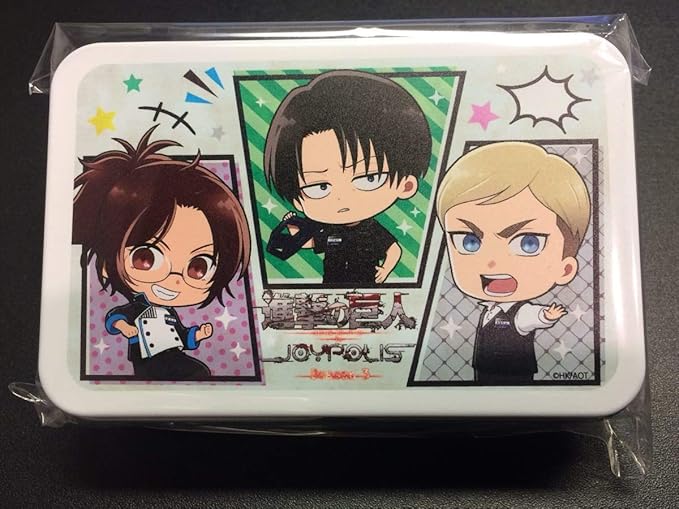 Amazon 進撃の巨人 東京ジョイポリス コラボ 缶入りキャンディ リヴァイ エルヴィン ハンジ フィギュア ドール 通販