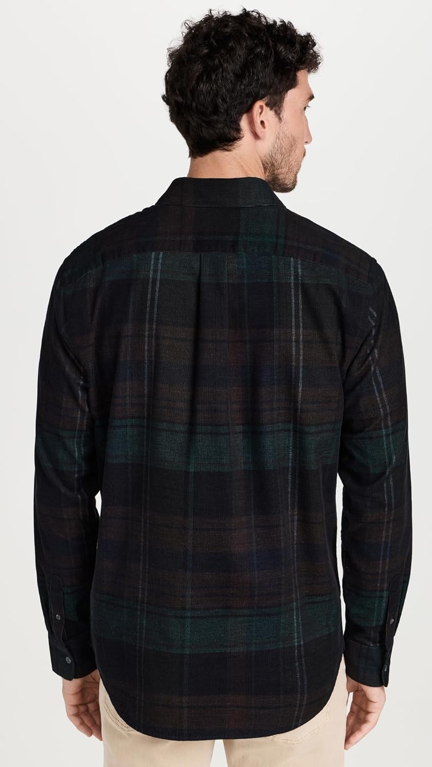 Vince Men's Sierra Corduroy Plaid Shirt - Image 3
