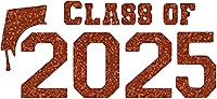 Vista 16 de Class of 2025 Iron On Decal, Graduation Shirt Transfer, Graduate Tshirt Patch, DIY Crafts, Graduation Cap, Pick Size and Color, Iron-On Almost Black