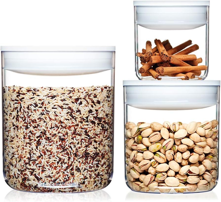 Click Clack Pantry Canister 0.6, 1.6, 3.3-Quart, Set of 3