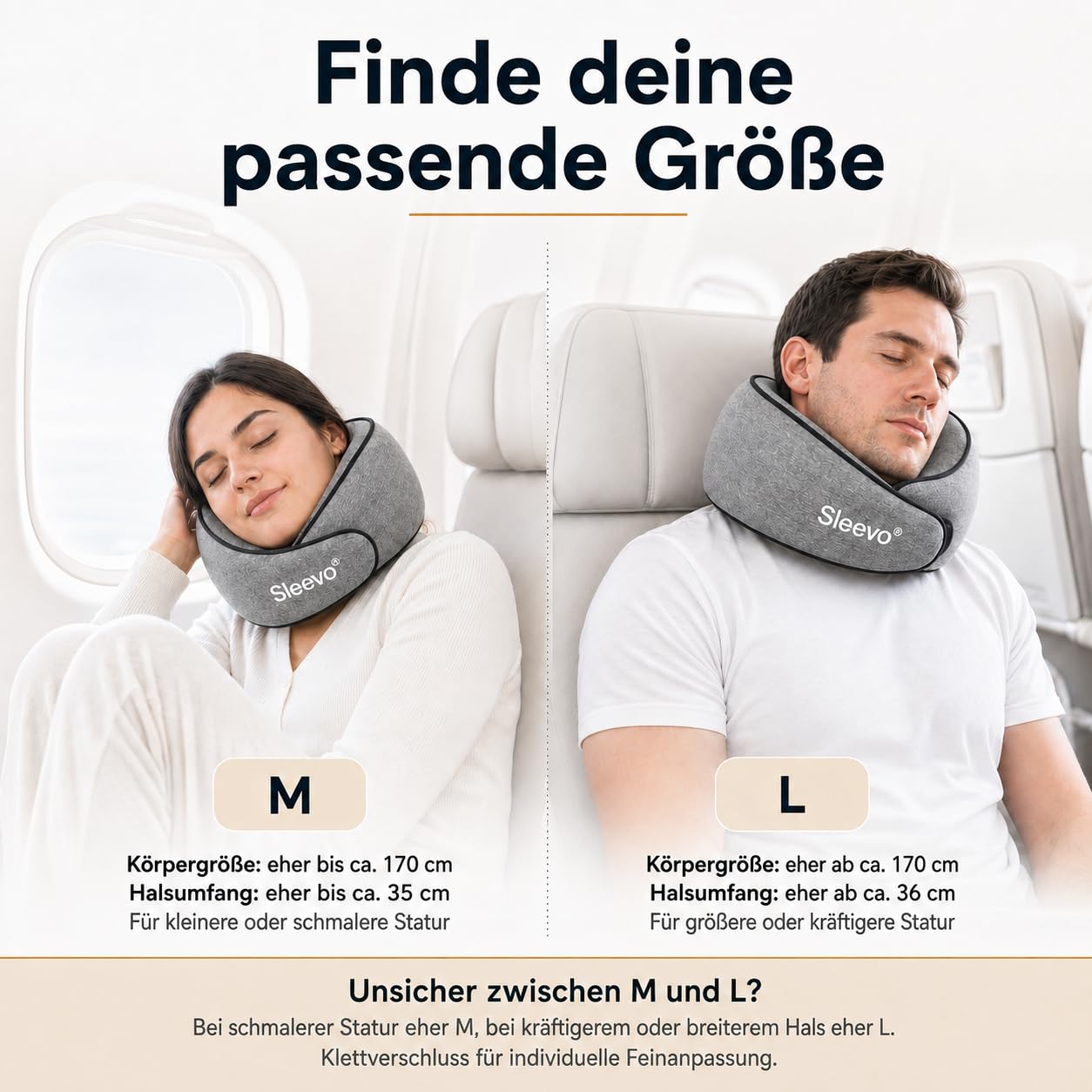 Pro - Almohada cervical (L), diseño de avión, color gris