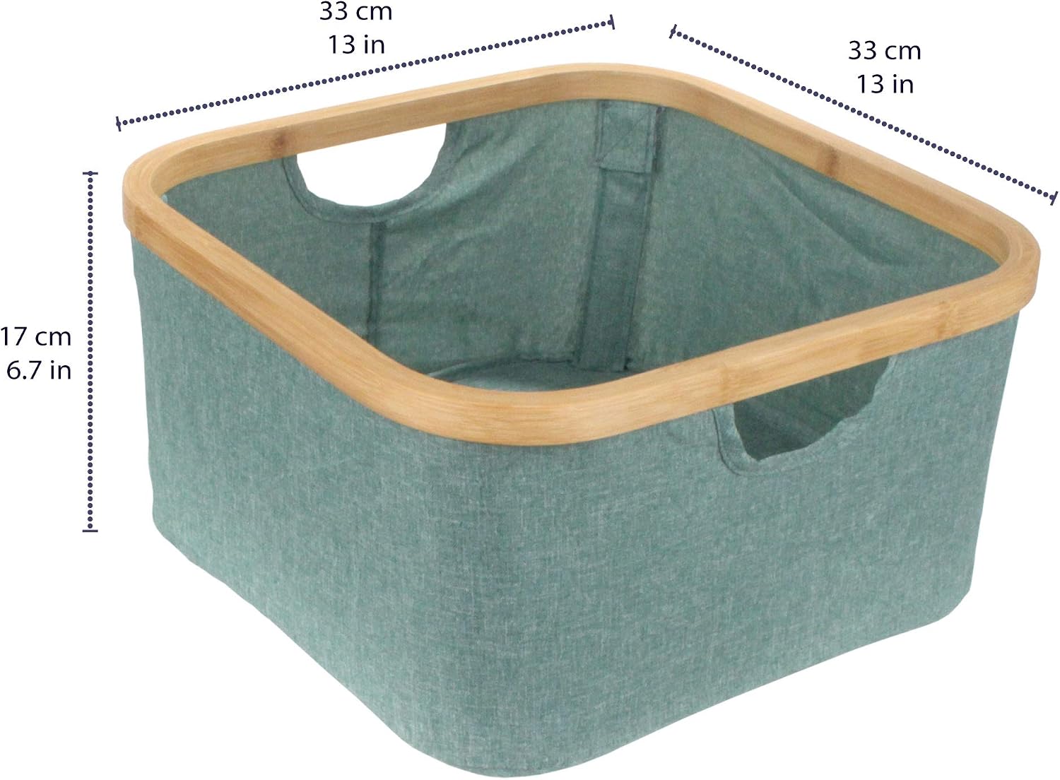 Foldable Bamboo Laundry Hamper without Lid - Decor Essentials for Any Room - Small - Square - Brown
